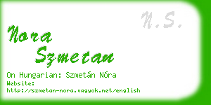nora szmetan business card